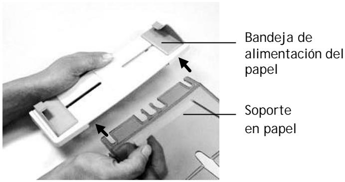 AVISION AVA3 - Instalación de la bandeja de alimentación de papel - 1