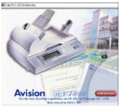 AVISION NETDELIVER @V1800 - To Administer via the LCD-display - 3