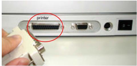 AVISION NETDELIVER @V1800 - CONNECTING THE PRINTER CABLE - 1