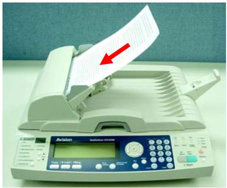 AVISION NETDELIVER @V2500 - Placing Your Documents - 1