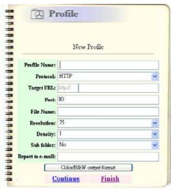 AVISION NETDELIVER @V5100 - ADDING A NEW PROFILE - 2