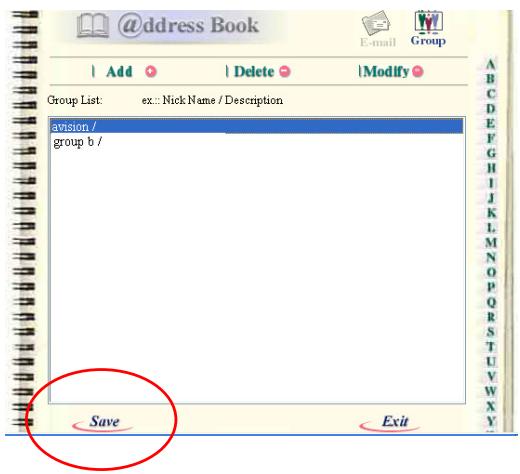 AVISION NETDELIVER @V5100 - ADDING A NEW GROUP - 7