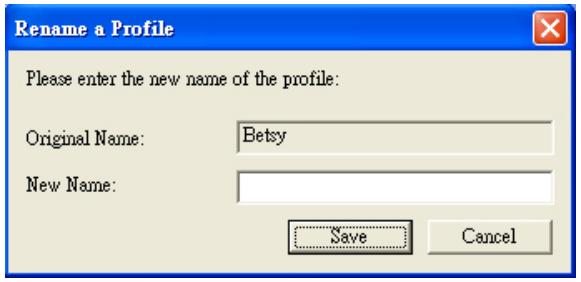 AVISION A10C2 - To rename a profile, - 2