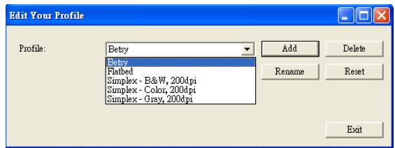 AVISION A20C2 PLUS - To load a profile, - 1