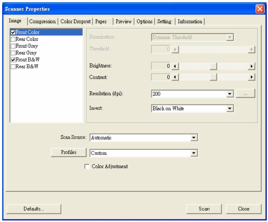AVISION A20C2 PLUS - The Image Tab - 1