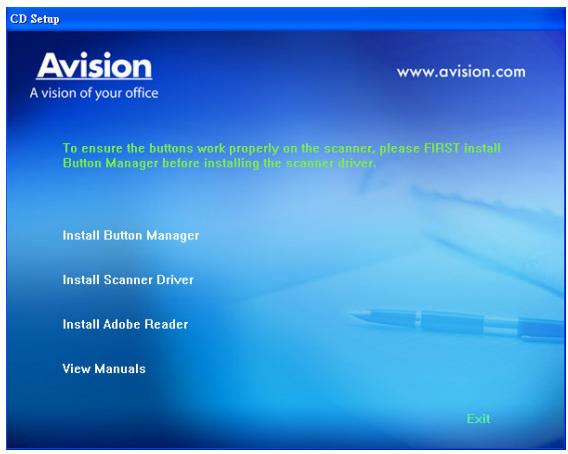 AVISION A20G - Installing the Scanner Driver - 1