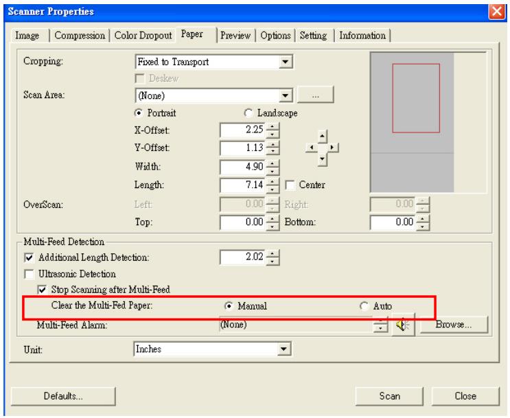AVISION AV6200 - i. Clear the Multi-Fed Paper: - 1