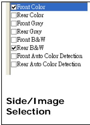 AVISION AV6200 - Example 2 : Scanning a two-sided color document, one in B&amp;W(Drop Blue Color : Threshold : 10, Background : 79), the other in color - 1