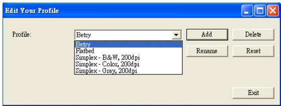 AVISION AVA5 - To load a profile, - 1
