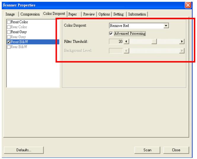 AVISION AVA5 - Color Dropout Selection - 1