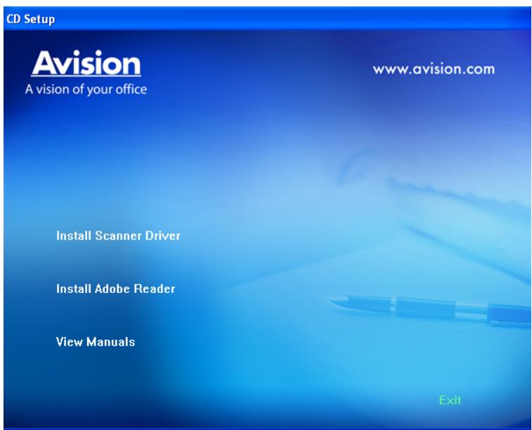 AVISION AVA6 - Installing the CD Software - 1