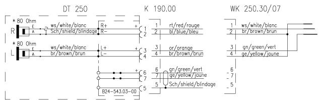 BEYERDYNAMIC DT 252 - Wiring Diagram DT 250 - 1