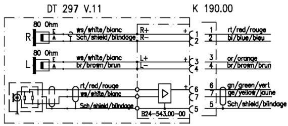 BEYERDYNAMIC DT 287 - Diagramme de câblage - 1