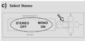 BEYERDYNAMIC IMS 900 - How to adjust Stereo or Mono - 3