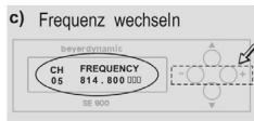 BEYERDYNAMIC IMS 900 - Sendefrequency einstellen - 3