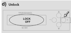 BEYERDYNAMIC IMS 900 - How to set the Lock Function - 4