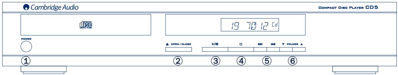 CAMBRIDGE TOPAZ CD10 - FRONT PANEL CONTROLS - 1