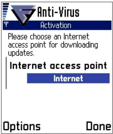 F-SECURE MOBILE ANTI-VIRUS FOR SERIES 60 - To activate the update service: - 3