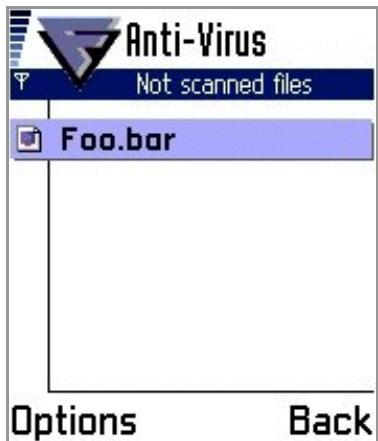F-SECURE MOBILE ANTI-VIRUS FOR SERIES 60 - To view the list of not scanned files: - 1