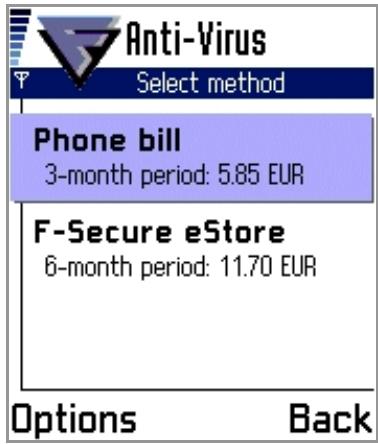 F-SECURE MOBILE ANTI-VIRUS FOR SERIES 60 - A.2 SMS-Based Purchase - 2