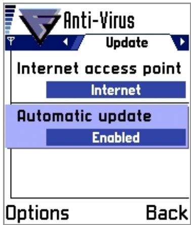 F-SECURE MOBILE ANTI-VIRUS FOR SERIES 60 - To enable automatic updates: - 1