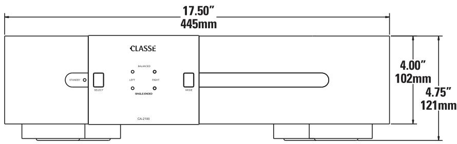 CLASSE AUDIO CA-2100 - Dimensions • Abmessungen Dimensioni • Dimensiones Afmetingen - 1