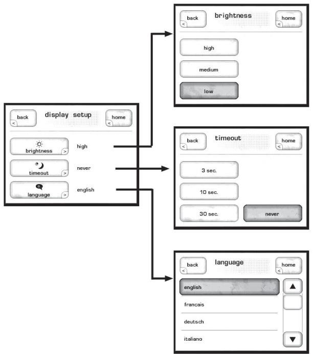 CLASSE AUDIO CDP-100 - display setup menu - 1