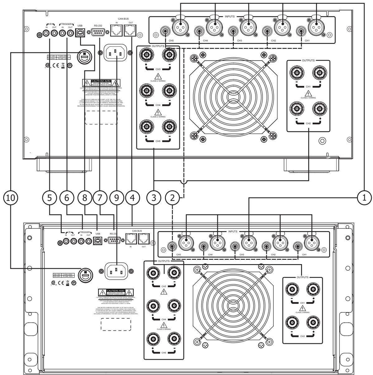 CLASSE AUDIO CT-5300 - Touche de mise en veille standby et diode LED indicatrice - 2