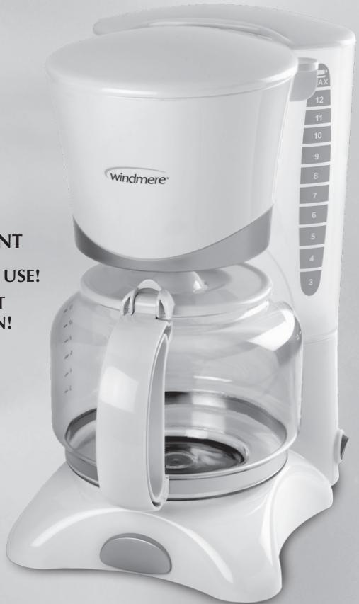 WINDMERE WCM2025C - Cafetre de 1.8 L (12 tasses) - 1