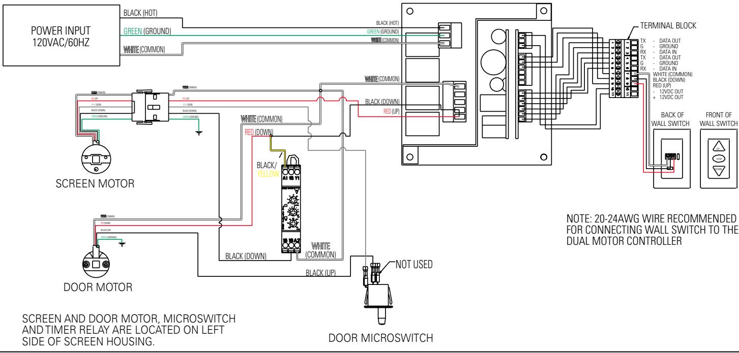DA-LITE ADVANTAGE DELUXE ELECTROL - 120V WIRING DIAGRAM - 1