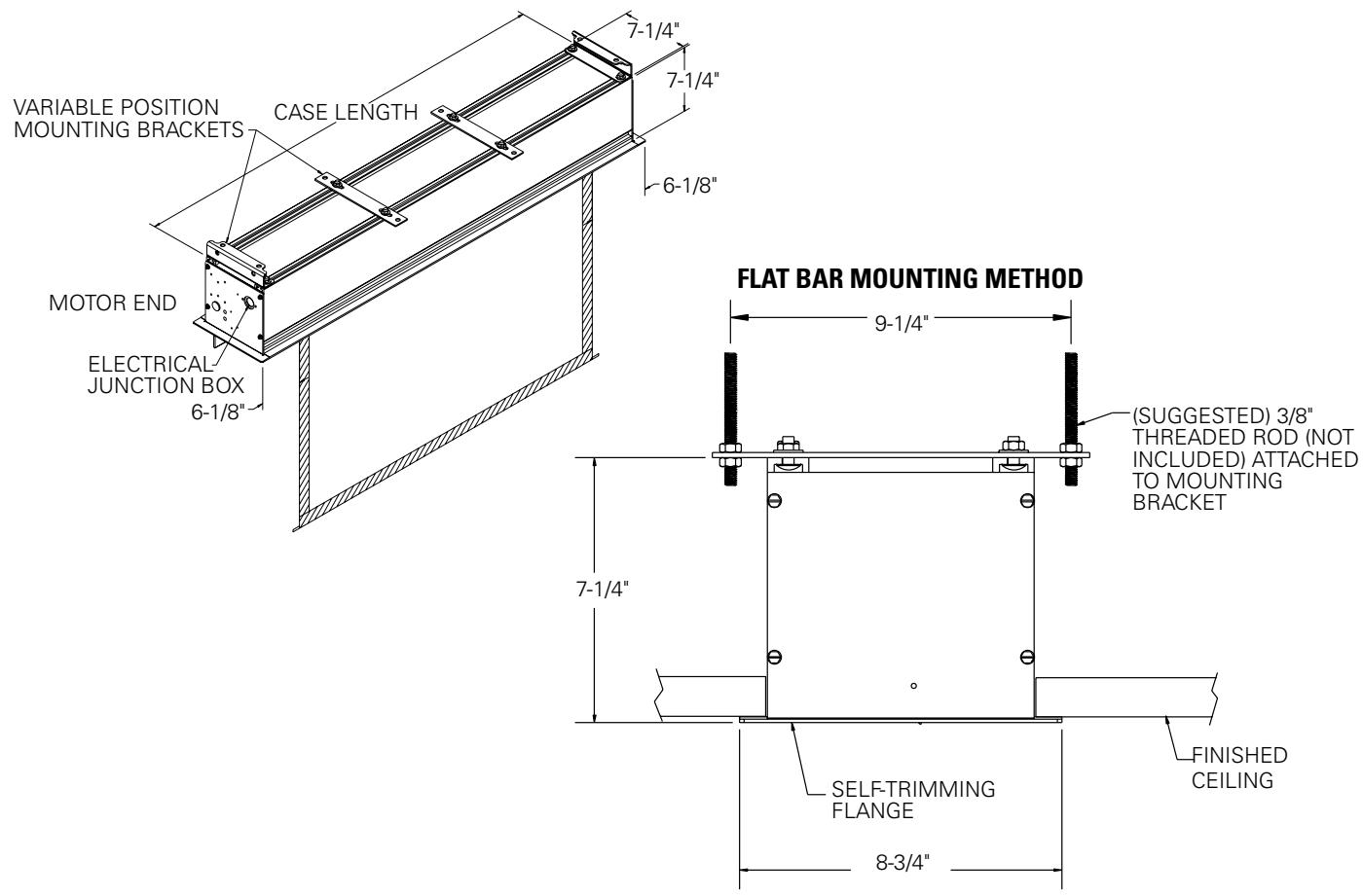 DA-LITE ADVANTAGE DELUXE ELECTROL - NOTE: Electrical connections on right side of case. - 3
