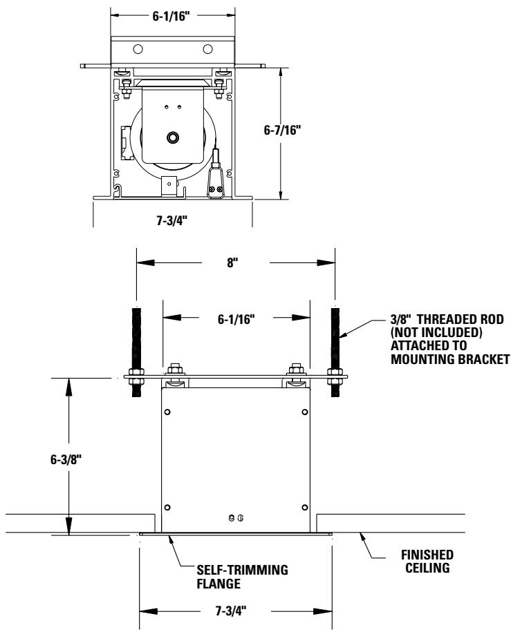 DA-LITE TENSIONED ADVANTAGE ELECTROL - SCREEN AND ROLLER ASSEMBLY INSTALLATION - 2