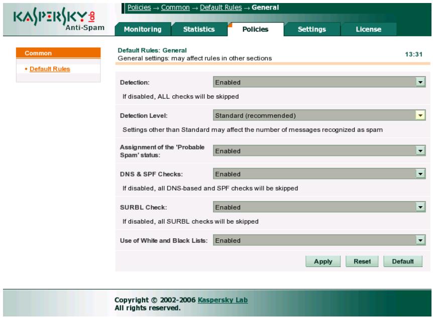 KAPERSKY ANTI-SPAM 3.0 - The General section - 1