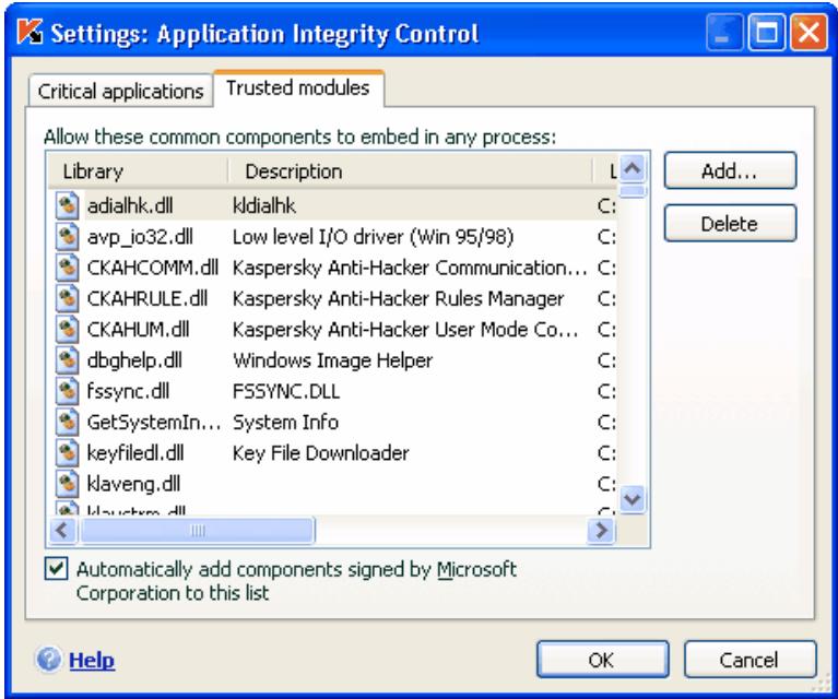KAPERSKY ANTI-VIRUS 6.0 - Creating a list of shared components - 1
