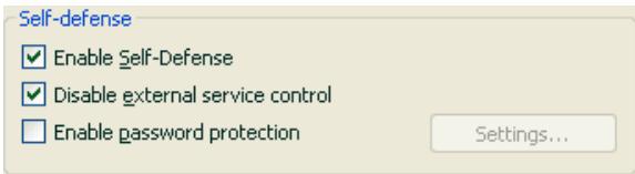 KAPERSKY ANTI-VIRUS 6.0 - To enable Self-Defense: - 1