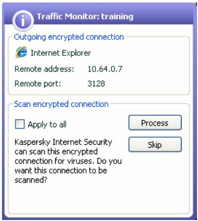 KAPERSKY ANTI-VIRUS 6.0 - Checking your SSL connection - 1