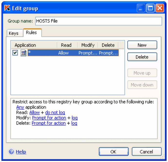 KAPERSKY ANTI-VIRUS 6.0 - Creating a Registry Guard rule - 1