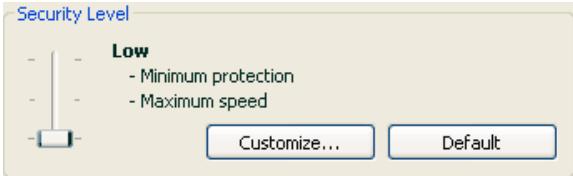 KAPERSKY ANTI-VIRUS 6.0 - Selecting the web security level - 1