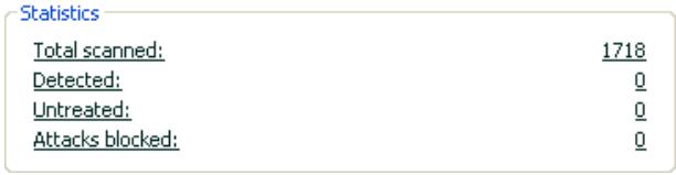 KAPERSKY ANTI-VIRUS 6.0 - Program performance statistics - 1