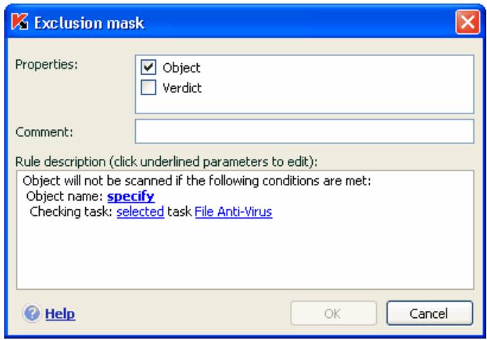 KAPERSKY ANTI-VIRUS 6.0 - Exclusion rules - 1