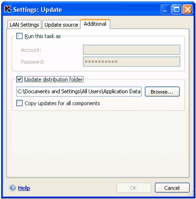 KAPERSKY ANTI-VIRUS 6.0 - Starting virus scan and update tasks under another user account - 1
