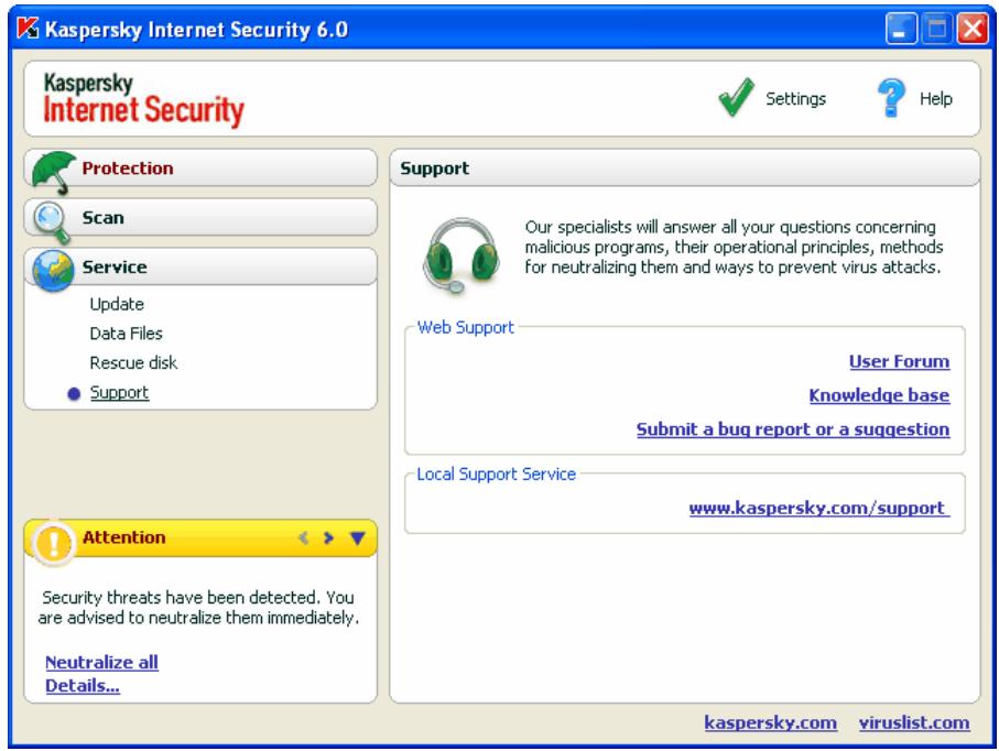 KAPERSKY ANTI-VIRUS 6.0 - Technical Support - 1