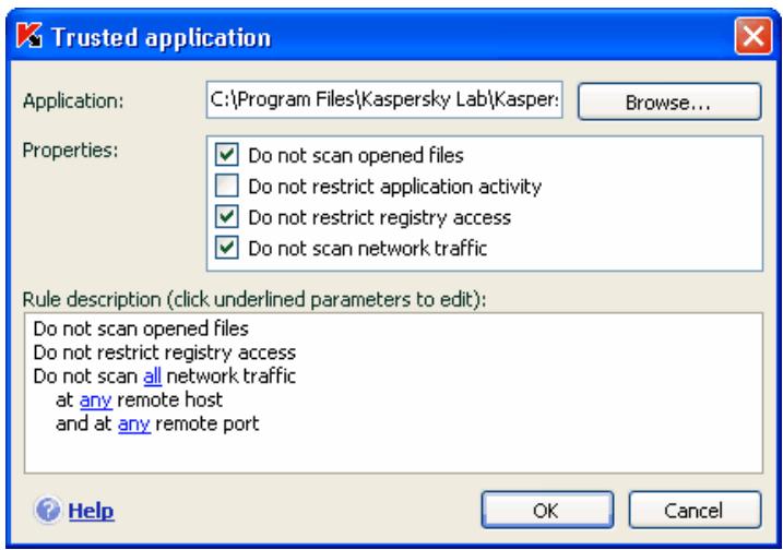 KAPERSKY ANTI-VIRUS 6.0 - Trusted applications - 2