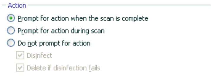 KAPERSKY ANTI-VIRUS 7.0 - Selecting actions for objects - 1