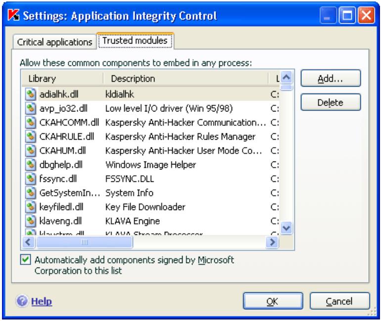 KAPERSKY ANTI-VIRUS 7.0 - Creating a list of common components - 1
