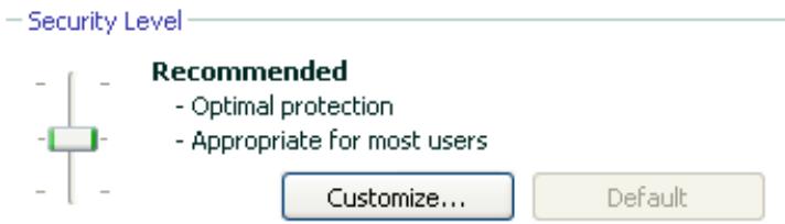 KAPERSKY ANTI-VIRUS 7.0 - Selecting a security level - 1
