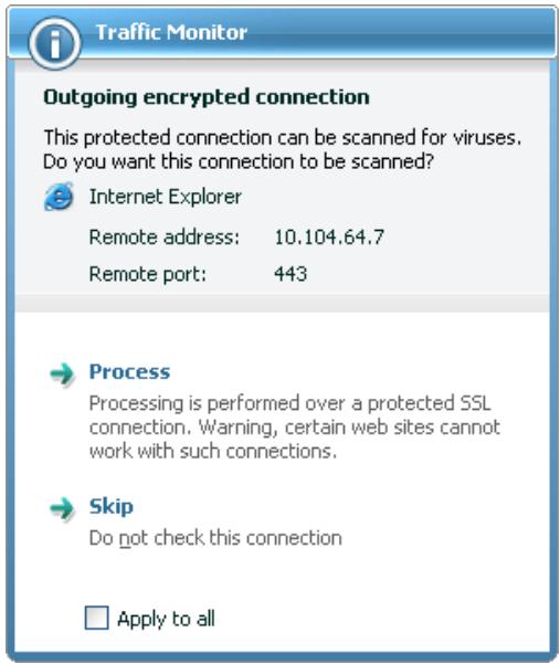 KAPERSKY ANTI-VIRUS 7.0 - Scanning Secure Connections - 1