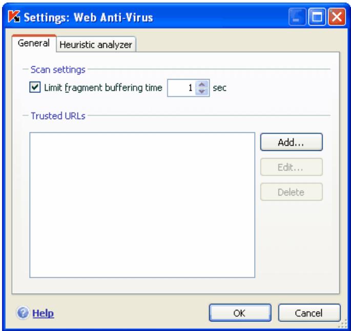 KAPERSKY ANTI-VIRUS 7.0 - General scan settings - 1