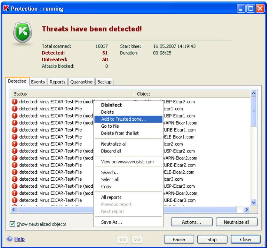 KAPERSKY ANTI-VIRUS 7.0 - Exclusion rules - 3