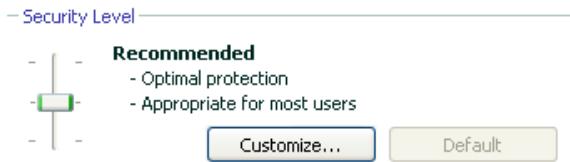 KAPERSKY ANTI-VIRUS 7.0 - Selecting an email security level - 1